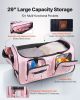 29 Inch Dance Bag with Garment Rack Rolling Duffle with Privacy Curtain Pink