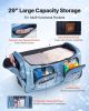 29 Inch Dance Bag with Garment Rack Rolling Duffle with Wheels for Travel Blue