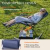 Set of 2 Zero Cravity Lounge Chairs,Outdoor Patio Folding Recliners for Pool Beach with Pillow and Cup Holder