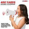 5 Core Megaphone Bullhorn Speaker 15W Mini Battery Power Bull horn w Siren 400 Yard Range - HW 1